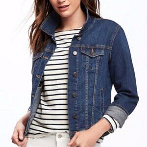 Old Navy Denim Trucker Button Up Jean Jacket School Classic Grunge Layer M